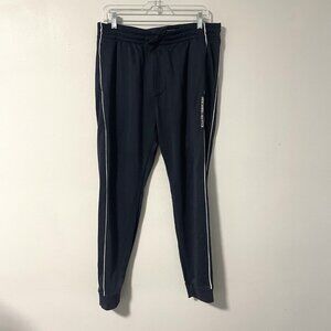 Abercrombie‎ and Fitch Navy Blue White Side Stripe Joggers Sweatpants Men's L